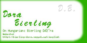 dora bierling business card